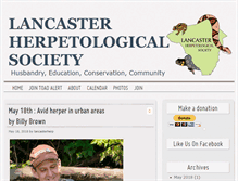 Tablet Screenshot of lancasterherp.com